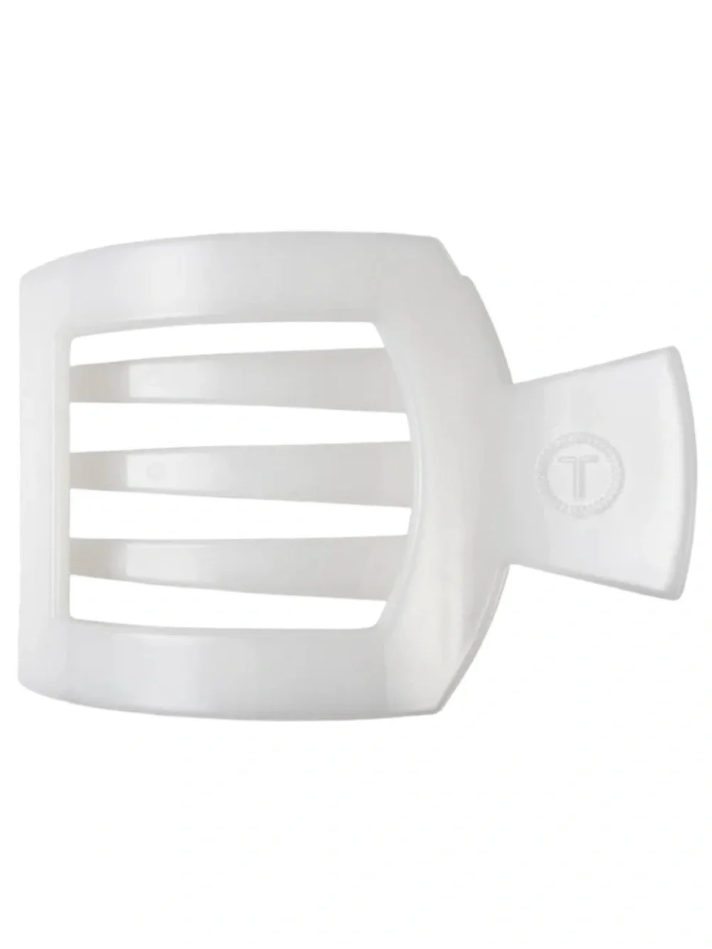 Teleties Coconut White Large Flat Square Hair Clip